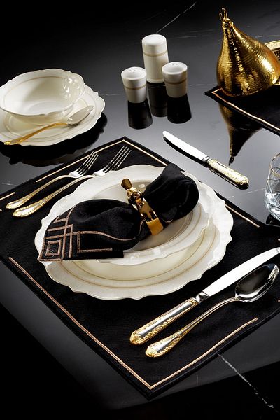 ZEBRA CASA Fame 2-Piece Napkin Black/copper