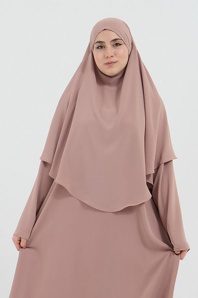 Mihrisina collection Hijab Dress Soufflé Mobile Veil Finger Snap Oversleeve