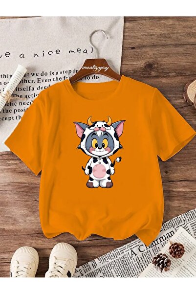 oneagılyazı Tricou supradimensionat pentru copii cu imprimeu Tom în costum de...