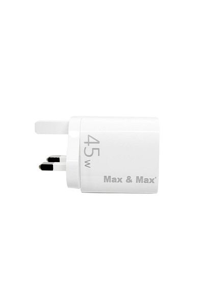 Max&Max Max & Max Gan Dual Port Charger 45 Watts White