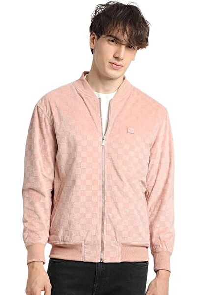 The Bear House Men's Pink Polyester Jacket – Stylish, Lightweight & Comfortable Outerwear