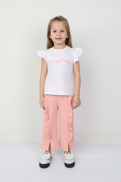 e-çocuk Everything Printed Frilly Girl's Suit 8831