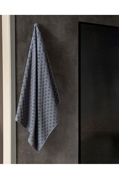 Madame Coco Puanty 100% Cotton Bath Towel - Navy Blue