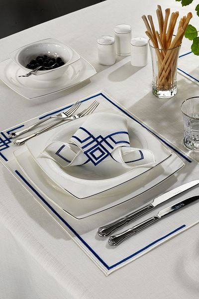 ZEBRA CASA Fame 2 Pack Κρέμα χαρτοπετσέτας/σκούρο μπλε