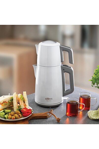 Stilevs Çays Inox Steel Tea Machine - White