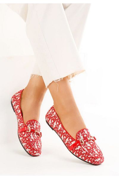 B T Shoes Mocasini dama Vallerano rosii