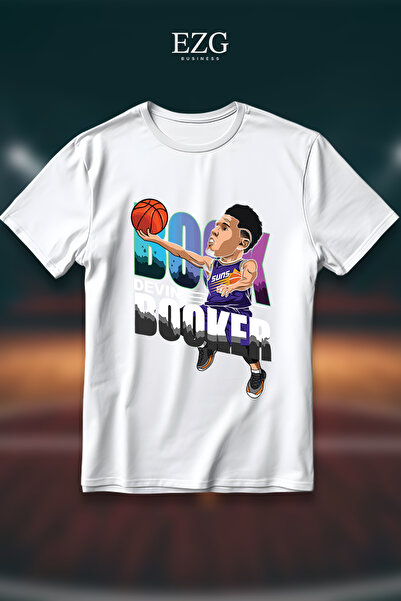 EZG Business Μπλουζάκι Devin Booker με στάμπα, Oversize Unisex, 100% βαμβακερ...