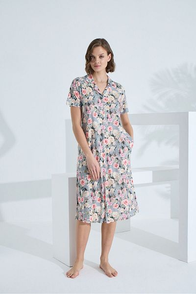 Etoile Bamboo Short Sleeve Pocket Summer Women's Dress 72959