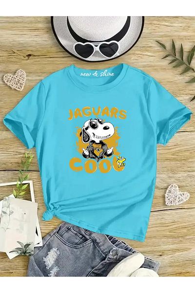 New Shine 1 tricou este un cadou pentru achiziții de 6 și mai sus în coș - Tricou pentru copii supradimensionat cu imprimeu cool Jaguars