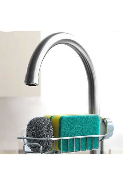 COOYA Sink Sponge Holder, Stainless Steel for Dishcloth and Cleaning Brush, for Bathroom/Kitchen