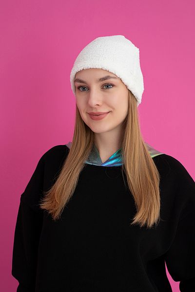 TEVOOY Lamb Feather Fabric Classic Beret