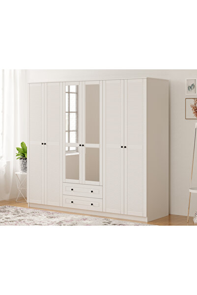 Rabi Diva Country 6 Kapak 2 Çekmeceli Aynalı Gardırop