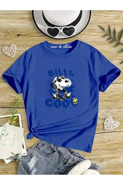 New Shine 1 tricou este un cadou pentru achiziții de 6 și mai sus în coș - Tricou pentru copii oversize cu imprimeu Bılls Cool