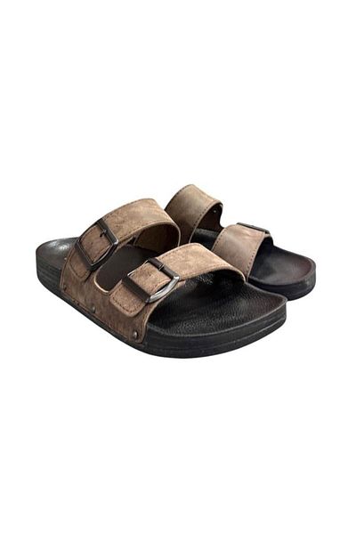 Pierre Cardin Double Banded Anatomical Sole Nubuck Men's Slippers