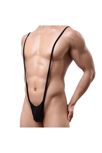 BscitirStore Bacio Fancy Elastic Black Men's String – Thong Bc4616