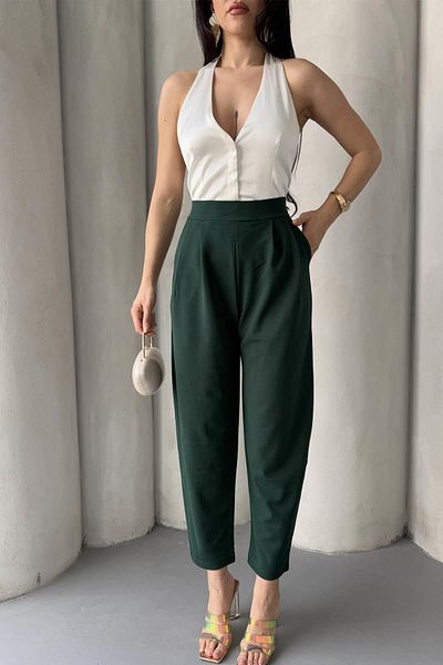 İstangül Butik Pantaloni cu balon cu elastic la spate