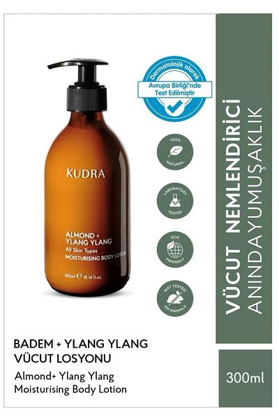 Kudra Ylang Ylang Almond Moisturizing Body Lotion - 300ml