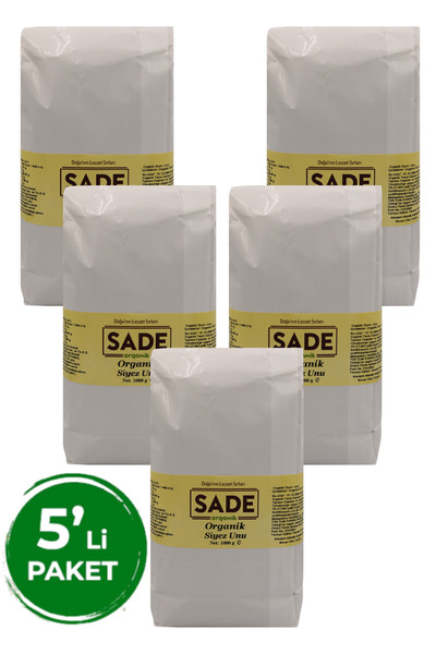 Sade Organik Siyez Buğday Unu 5x1000 gr