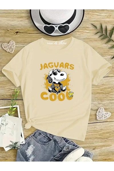New Shine In Cart 6 and Above Purchases Get 1 T-Shirt as a Gift - Jaguars Cool Printed Oversize Children's T-Shirt
