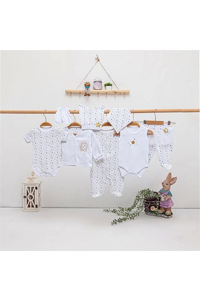 imajbebe Little Stars Girl's 8-Piece Bodysuit Set-Hospital Exit Set