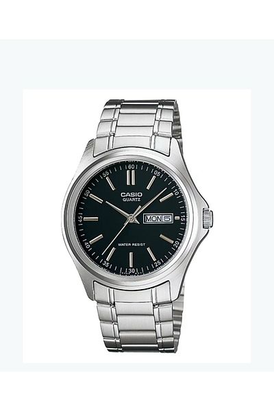 Casio Enticer Men's Analog-Digital Watch MTP-1239D-1A - 39 mm - Silver