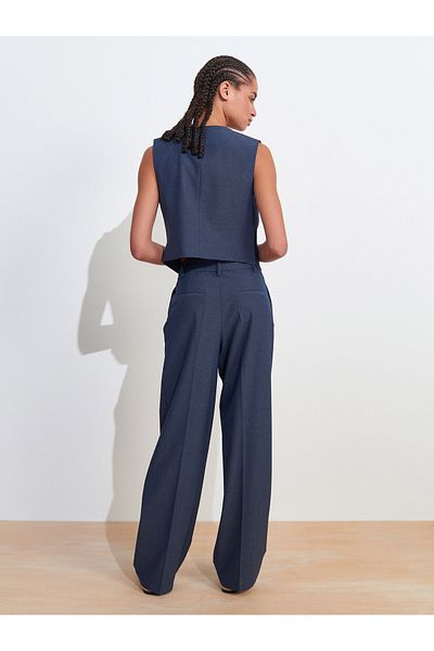 Dilvin 71631 Trousers with Pens Detail-Navy Blue