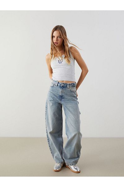 LC Waikiki New Season Baggy Fit Women's Jean Trousers - S5Mm52Z8