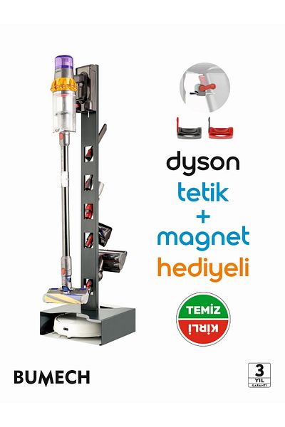 Bumech Vacuum Cleaner Stand Compatible for Vertical and Robot Vacuum Cleaners Black Color