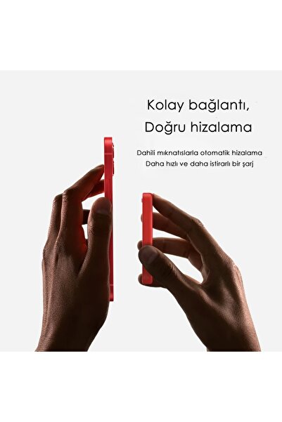 SWORD Magsafe Powerbank 4200mAh 15W Hızlı Şarj İnce ve Hafif iPhone ve Android Uyumlu