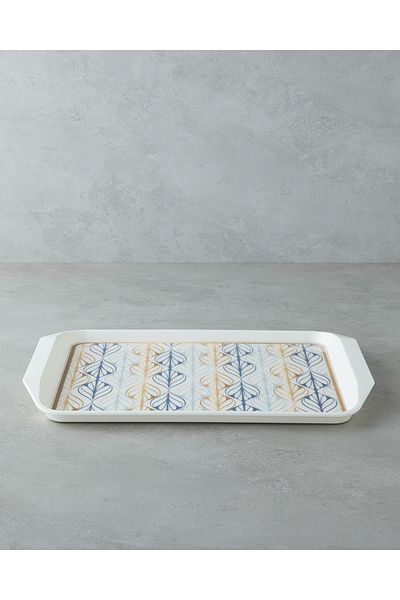 English Home Navy Blue - Gold Tones Golden Harmony Pp Non-Slip Tray 39X30 cm