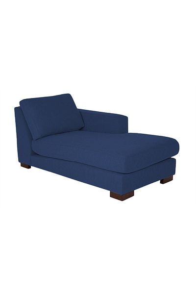 soufa dibaj Right Corner Sofa with Left Armrest Upholstered in Linen - Dark Blue