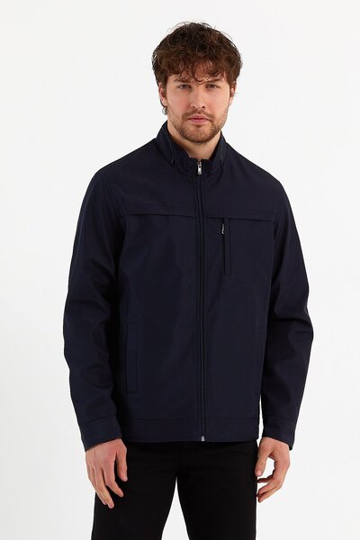 SİVAİST Yeni Sezon Erkek Lacivert İki İç Cepli Su Ve Rüzgar Geçirmez Mevsimlik&Yazlık Mont