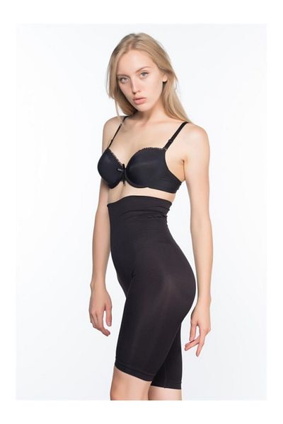 kapsulavm Black Emay 3200 Soft Double Boxer Corset Under Trousers