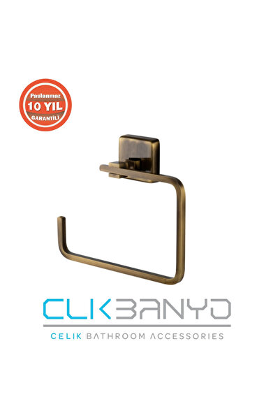 ÇELİK BANYO Paslanmaz Pirinç Kumru Kare Havluluk Bronz Antik KU10-008.2 (10 Y...