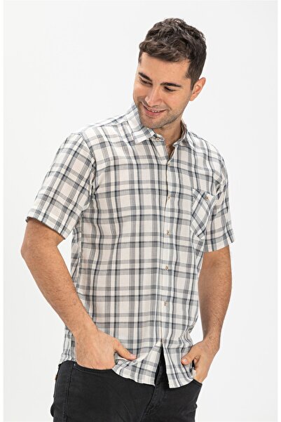 Eliş Şile Bezi Κοντό μανίκι Şile υφασμάτινο μονό τσεπάκι ανδρικό καλοκαιρινό ...