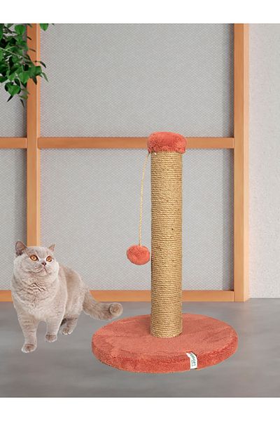 Nursoft 52 cm Cat Scratching Post - Round and Pompom Cat Scratching Post