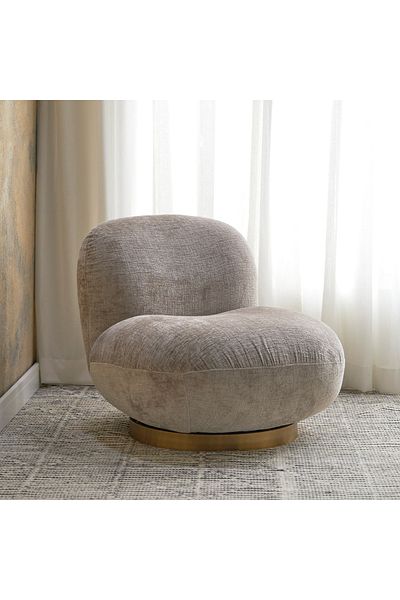 soufa dibaj Chair|Swedish Wood and Linen 93x84x79 cm- Brown
