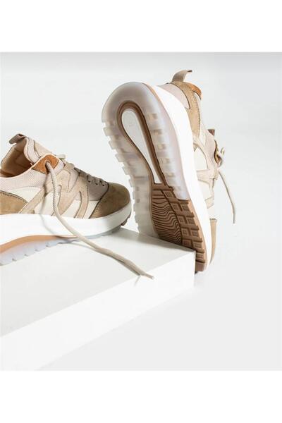 homiro Bağcıklı Unisex Spor Outdoor Ayakkabı-Bej