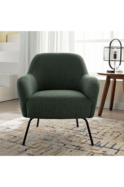 soufa dibaj Chair|Velvet Chair Suitable For The Living Room, Office And Bedroom 73x82x75 cm - Green