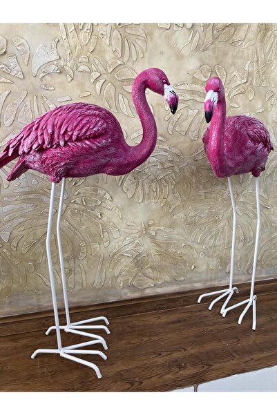 wowocraft Flamingo Egik Başlı Bahce Biblo Fusya