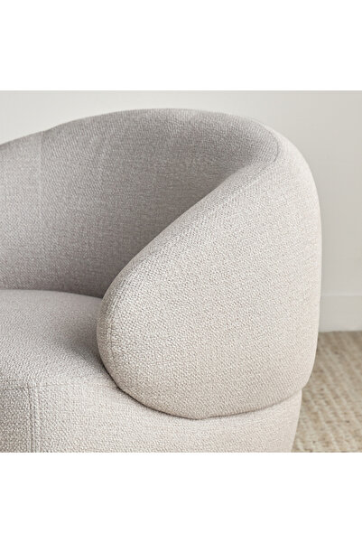 soufa dibaj Chair|Linen Chair Suitable For The Living Room, Office And Bedroom 81x86x72 cm - Light Grey