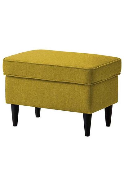 House One Chair Footstool Linen From In House with Elegant Design - Yellow - 44x40x60 cm