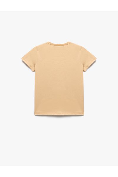 Koton Cotton Short Sleeve Crew Neck Bow Print T-Shirt