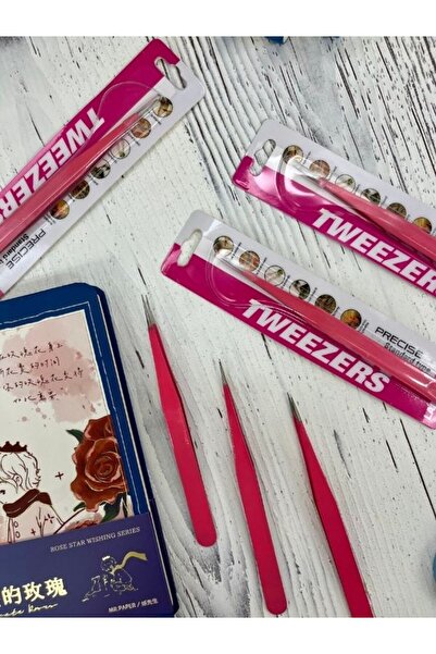 Kağıt Gemi Dükkan ملصق ملقط ذو طرف مستقيم وردي داكن/ملصق/شريط واشي/ملصق/مجلة ...