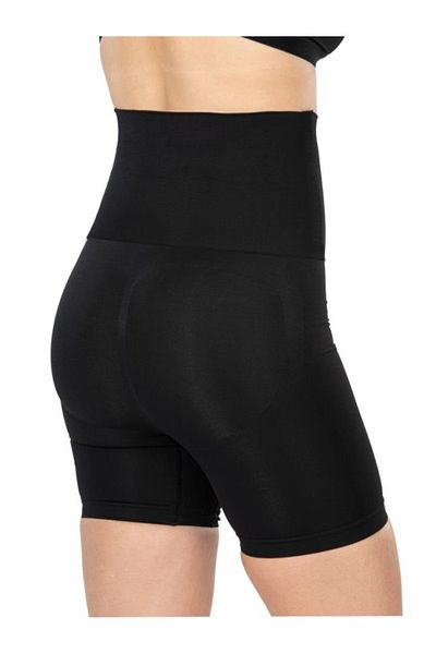 kapsulavm Black Emay 2091 High Waist Boxer Corset with Lace Front