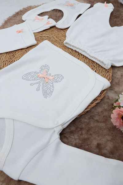 Sema Baby Sema Baby 5 Piece Hospital Outfit Set 0-3 Months Butterfly