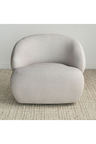 soufa dibaj Chair|Linen Chair Suitable For The Living Room, Office And Bedroom 81x86x72 cm - Light Grey