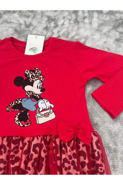NEWKİDS 4-8 Years Printed Girl's Dress