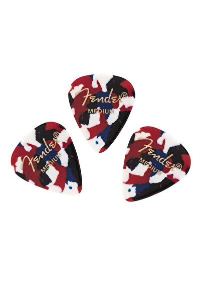 FENDER Gitar Penası 3 Adet Classic Celluloid Confetti 351 Shape Medium