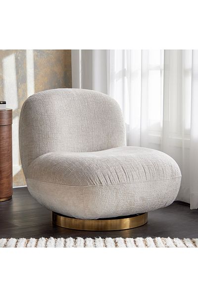 soufa dibaj Chair|Swedish Wood and Linen 93x84x79 cm- Beige